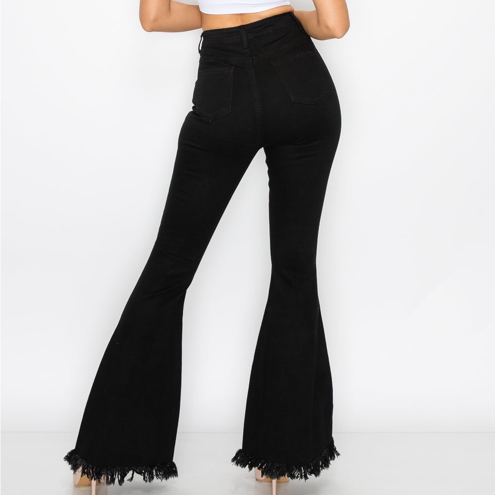 Boutique Stretch Denim Bell Bottom Flare Jeans